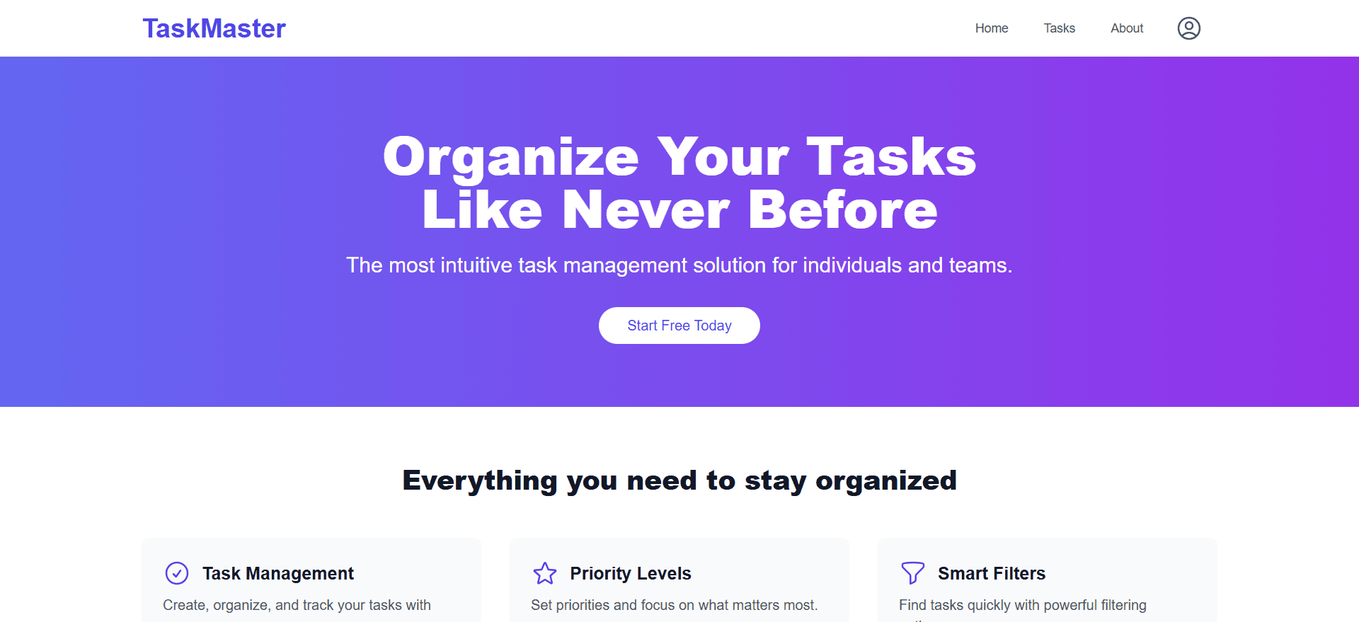 TaskMaster ToDo App